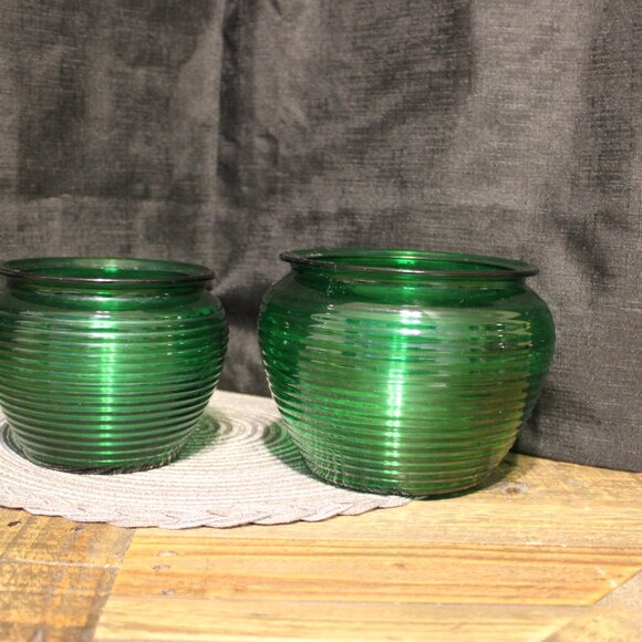 National Potteries - Green pots x3 - Flower Pots - Vintage - Picture 2 of 10